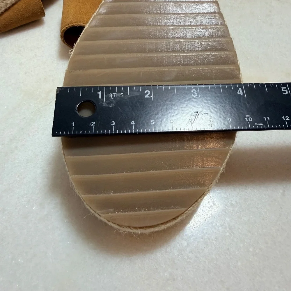 Joie Tan Genuine Suede Espadrille Wedge Sandals Platform Slide Mules‎ Size 9